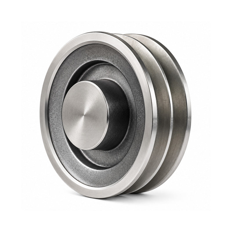 SPZ Section Un-Bored Aluminium Pulley with 2 Grooves 50mm Pitch Diameter