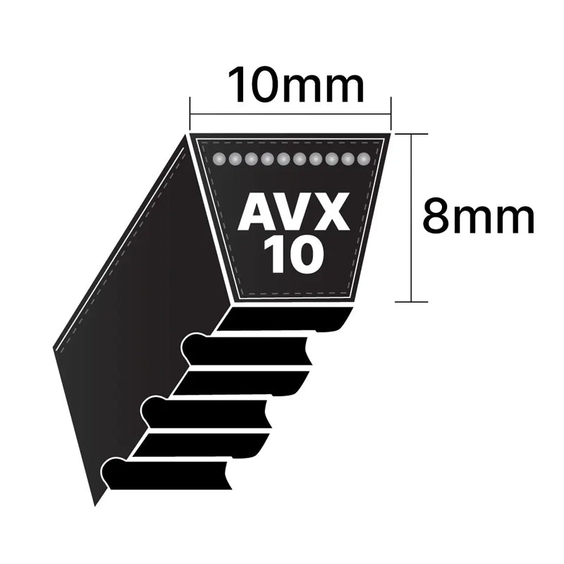 AVX10x1675 Pix AVX-Section Cogged V-Belt