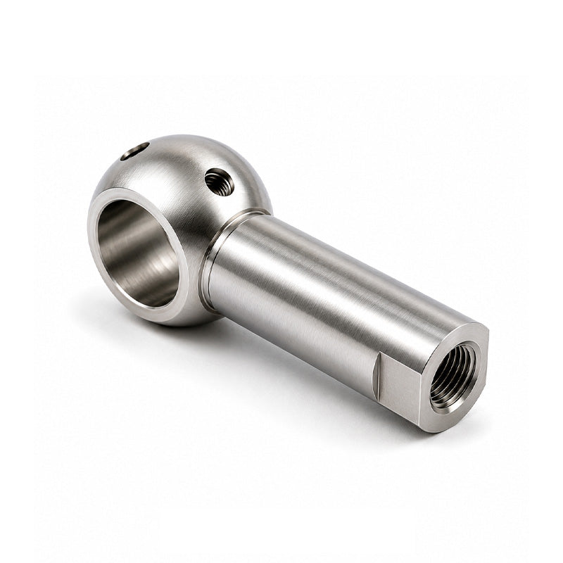 Chiavette B8SS Left Hand Stainless Steel Ball Socket with Internal Snap Ring and Holes for Safety Clip 8mm Ball Diameter M5 Thread - Allow 2-3 Days