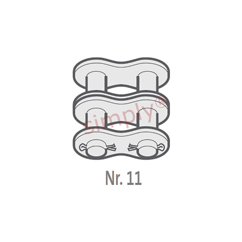 Renold SD 50-2-NO11 ANSI / AS Duplex Chain Cottered Connecting Link 5/8 inch Pitch