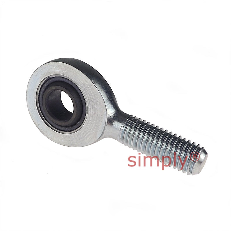 Fluro EAL12 Left Hand Zinc Plated Steel / Steel Male Plain Rod End M12 Thread