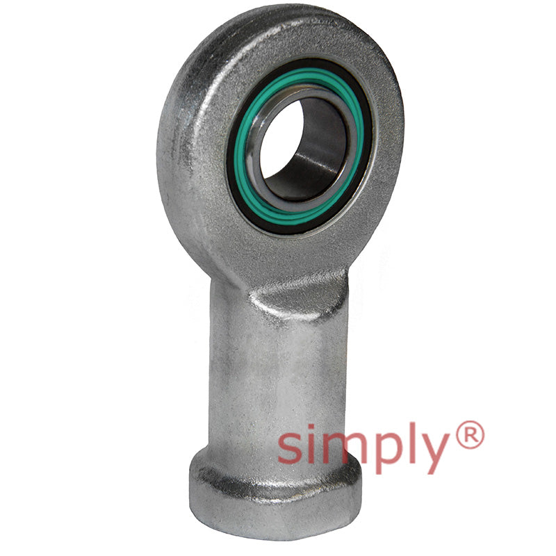 Fluro EIL60D2RS Left Hand Zinc Plated Steel Maintenance Free Female Plain Rod End M52x3 Thread