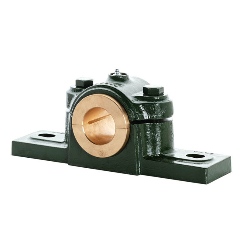 Major Brand EN65M Metric Split Cast Iron Two Bolt Pillow / Plummer Block Housing with 65mm Bore Gunmetal Bush Insert - Allow 3-4 Weeks
