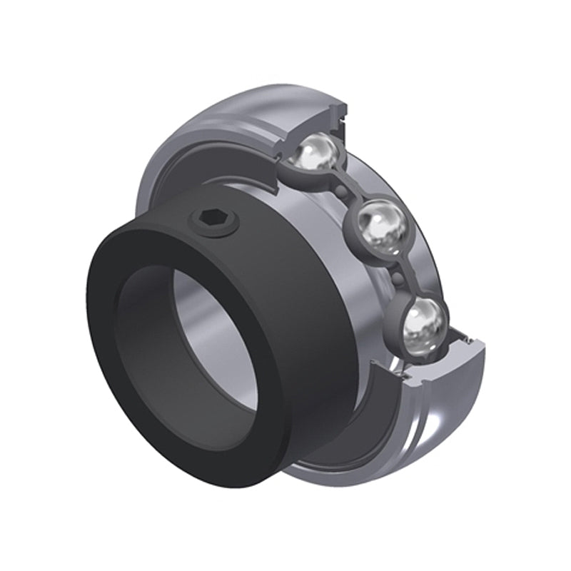 SNR ES204G1N Metric Flatback Grooved Spherical Outer Bearing Insert 20mm Bore 47mm Outside Diameter with Eccentric Collar - Allow 2-3 Days