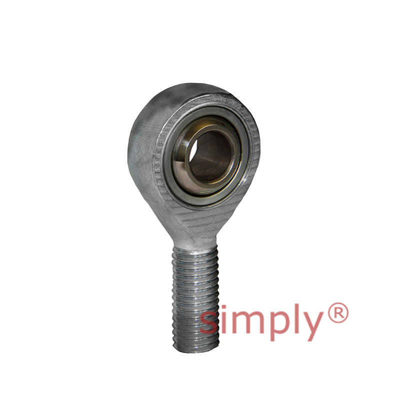Fluro GALSW40 Left Hand Zinc Plated Steel / PTFE Lined Maintenance Free Male Plain Rod End M42x2 Thread