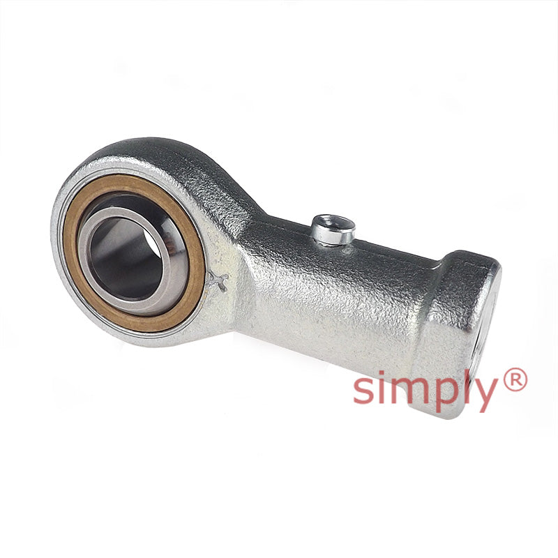 Fluro GIXS22 Right Hand Steel / Bronze Female Plain Rod End M22x1.5 Thread