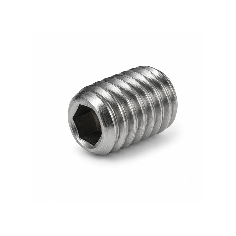 M12x20 Metric Steel Zinc Plated Flat Point Grub Screw 20mm Length 1.75mm Pitch