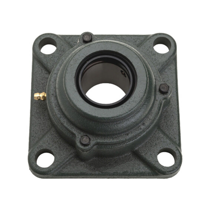 NTN C-UCF307-107D1 Imperial Four Bolt Square Cast Iron Flange Housing with 1-7/16 inch Bore Insert with Cast Iron Cover - Open Version - Allow 2-3 Days