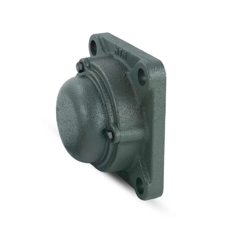 NTN CM-UCF201D1 Metric Four Bolt Square Cast Iron Flange Housing with 12mm Bore Insert with Cast Iron Cover - Closed Version - Allow 2-3 Days