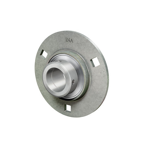 INA RAY12XL Three Bolt Sheet Steel Round Housing with Grub Screw Insert 12mm Bore