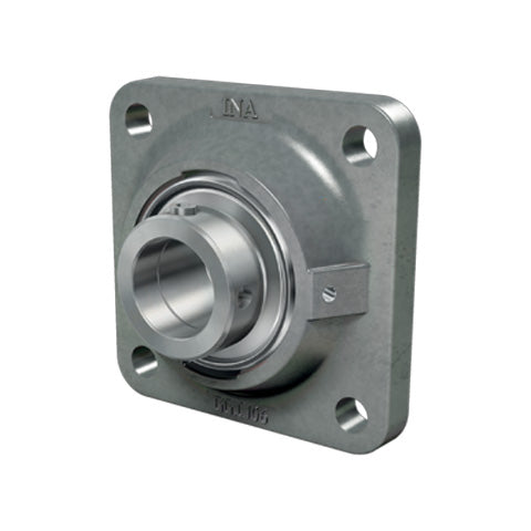 INA RCJ40XLFA164 Four Bolt Cast Iron Square Housing with Eccentric Collar Insert for High Temperatures 40mm Bore