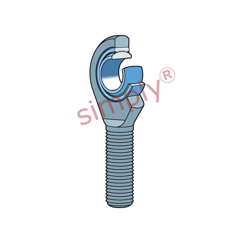 SKF SA80TXE2LS Right Hand Steel / PTFE Fabric Lined Plain Male Rod End M80x4 Thread