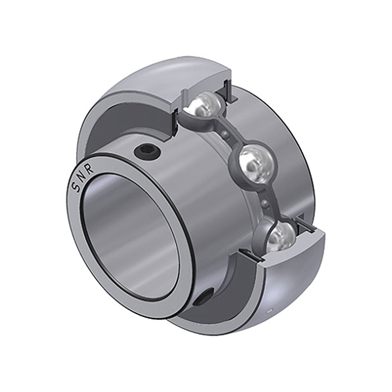 SNR UC305G2T04 Metric Full Width Spherical Outer Low Temp Bearing Insert 25mm Bore 62mm Outside Diameter with Grub Screws - Allow 2-3 Days