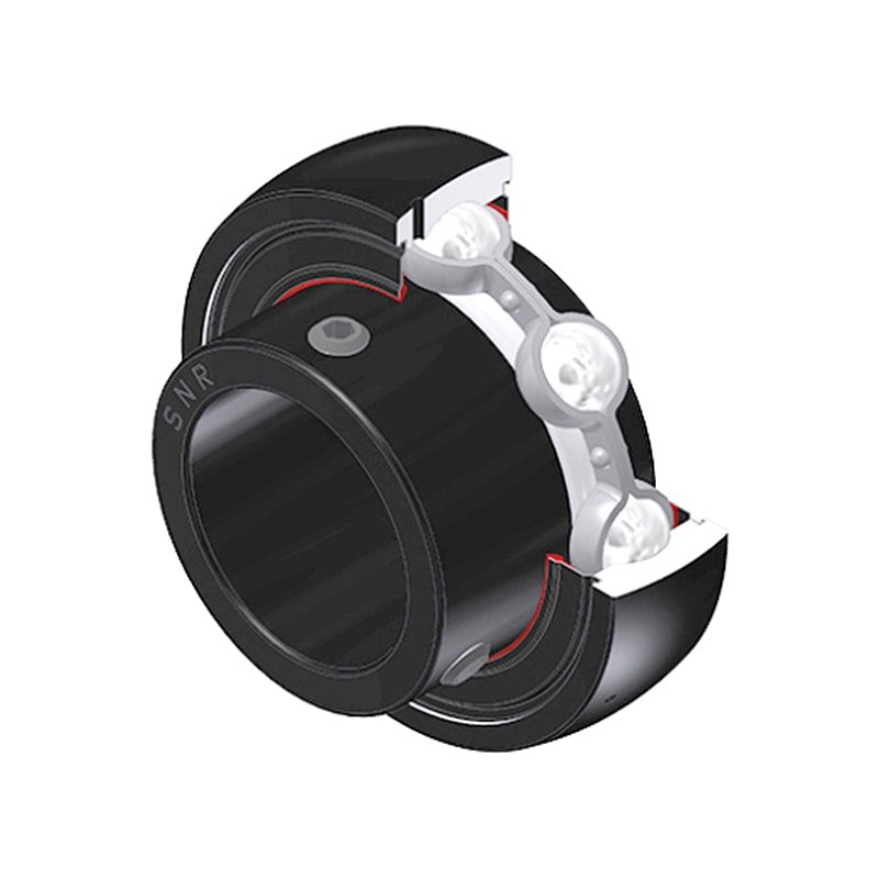 SNR US210-30G2T20 Imperial Flatback Spherical Outer High Temp Bearing Insert 1-7/8 inch Bore 90mm Outside Diameter with Grub Screws - Allow 2-3 Days