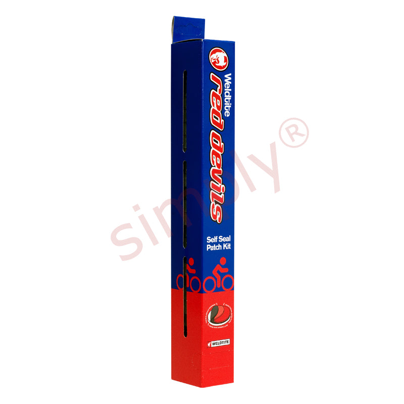 Dispenser of 25 x 6 Packs Red Devil Self Seal Patches for Cycle Tyre Inner Tubes