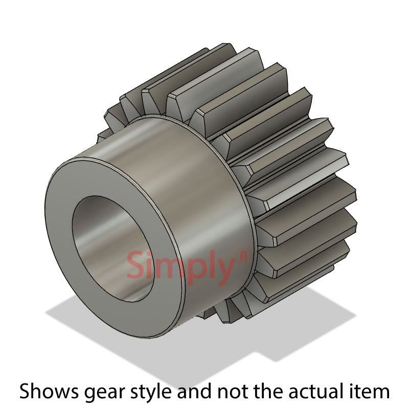 SS05/50B-5 Metric EN8 Spur Gear 50 Tooth 0.5 Mod Pilot Bored 5mm (H8)