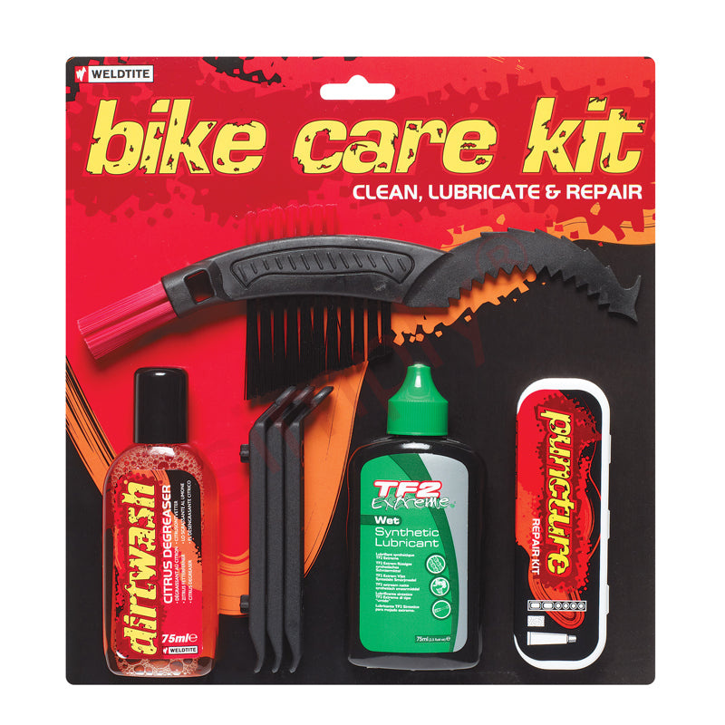 Weldtite Puncture Repair Cleaning and Re-Lubrication Bike Care Kit for Wet Use