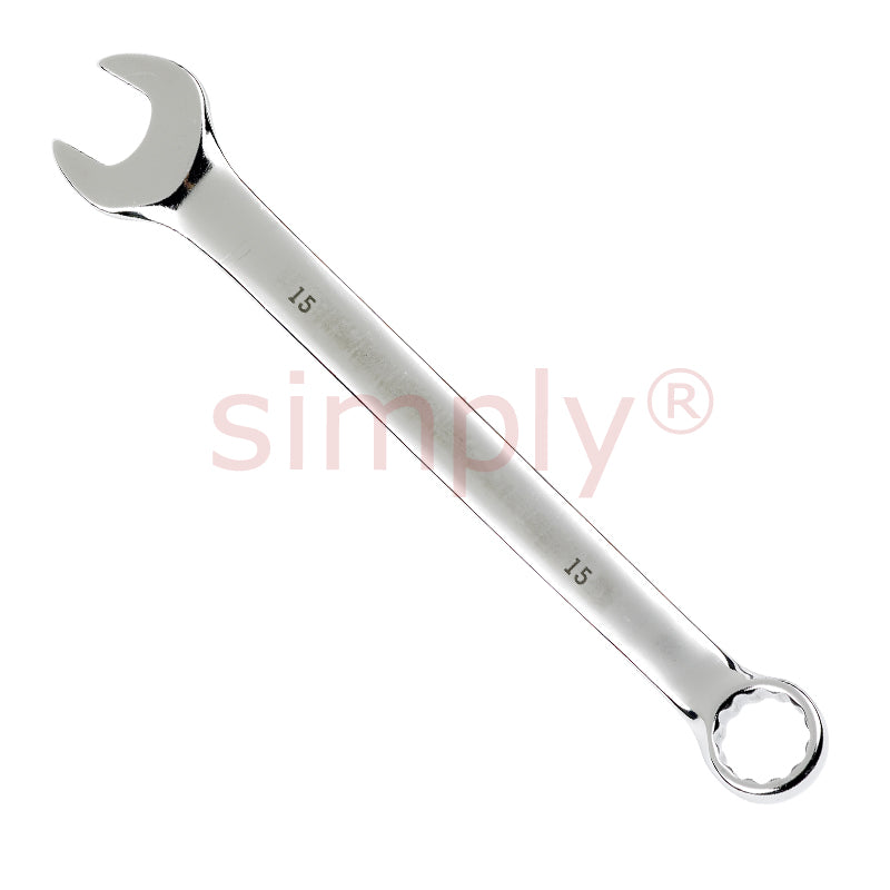 Hardened and Tempered Cyclo 15mm Open / Ring Spanner