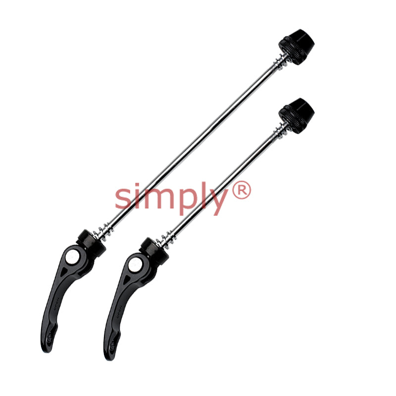 Lightweight Cycle Wheel QR - Quick Release Skewers with Secure Grip - One Pair For Front and Back