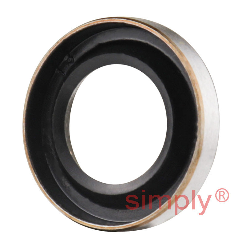 0.37x0.62x0.12 inch Metal Cased Nitrile Rubber Rotary Shaft Oil Seal Springless Design VB Style