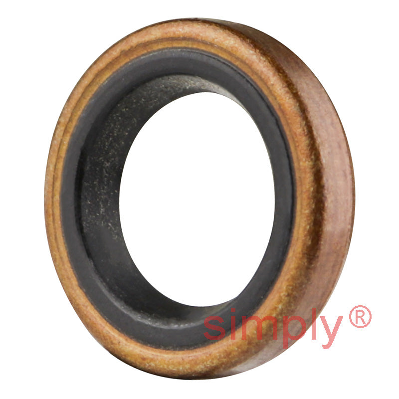 0.43x0.68x0.12 inch Metal Cased Nitrile Rubber Rotary Shaft Oil Seal Springless Design VB Style