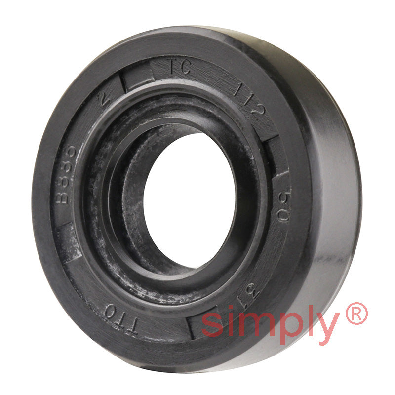 0.5x1.12x0.31 inch Nitrile Rubber Double Lip Rotary Shaft Oil Seal with Garter Spring R23 / TC Style