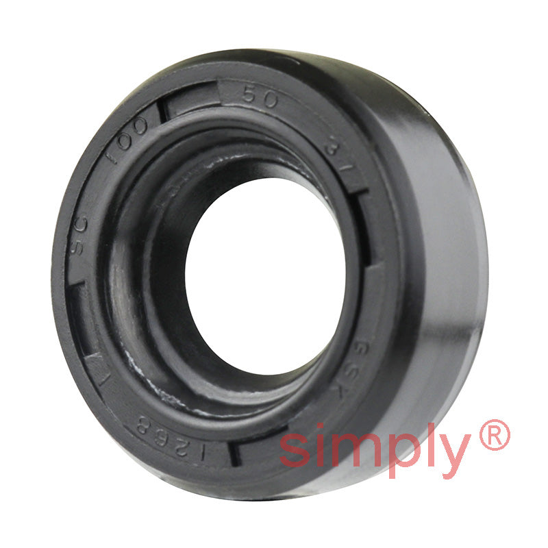 0.5x1x0.37 inch Nitrile Rubber Single Lip Rotary Shaft Oil Seal with Garter Spring R21 / SC