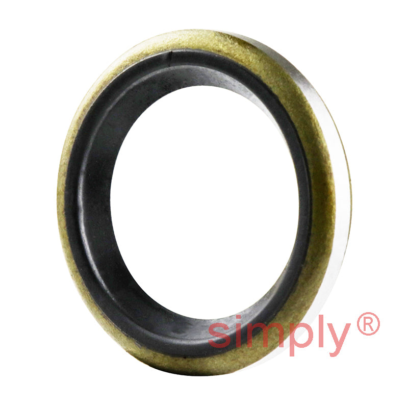0.62x0.87x0.12 inch Metal Cased Nitrile Rubber Rotary Shaft Oil Seal Springless Design VB Style
