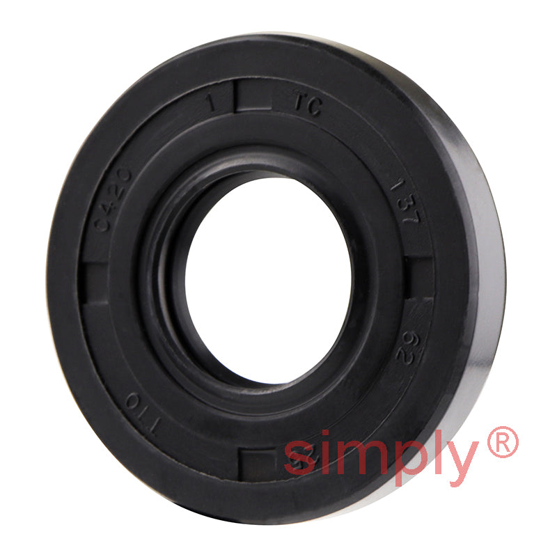 0.62x1.37x0.25 inch Nitrile Rubber Double Lip Rotary Shaft Oil Seal with Garter Spring R23 / TC Style