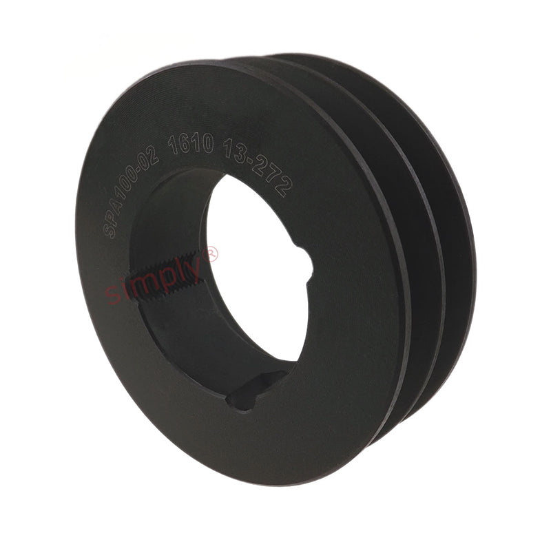 100X2SPA 100mm Pitch Diameter SPA Section Tapered Locking Bush Type Pulley with 2 Grooves (Bush not Incl.)