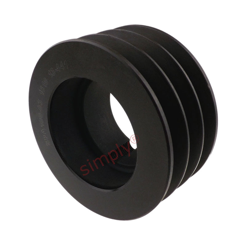 100X3SPA 100mm Pitch Diameter SPA Section Tapered Locking Bush Type Pulley with 3 Grooves (Bush not Incl.)