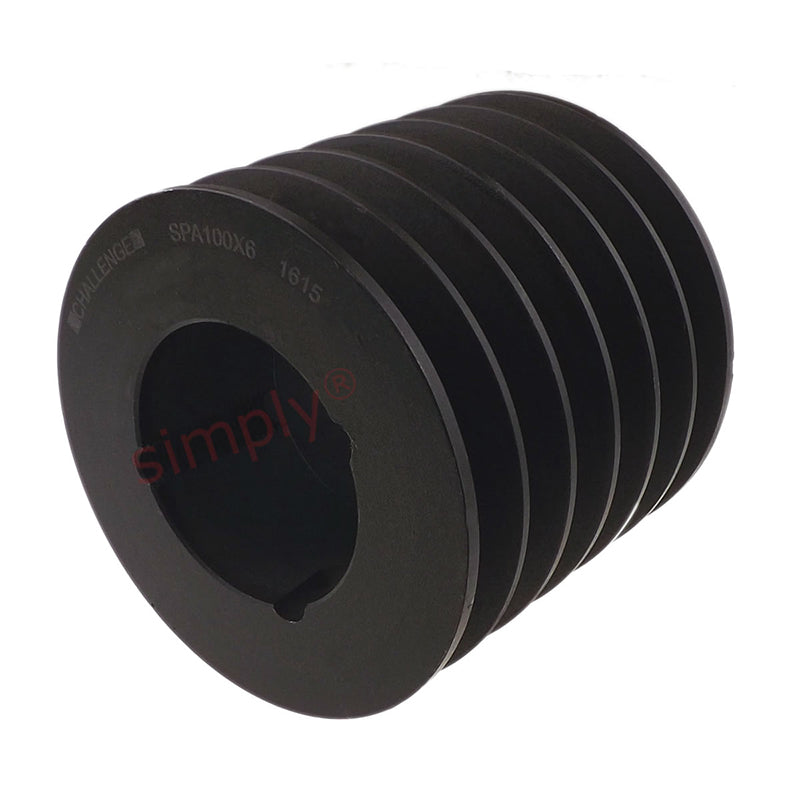 100X6SPA 100mm Pitch Diameter SPA Section Tapered Locking Bush Type Pulley with 6 Grooves (Bush not Incl.)