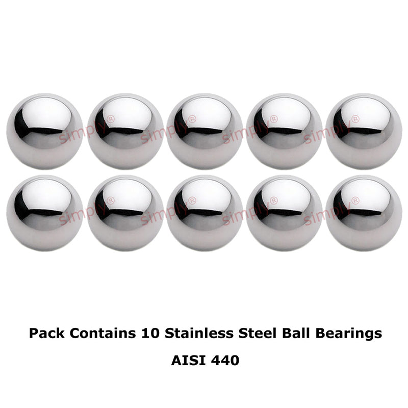 1/4 inch Diameter Grade 100 Hardened AISI 440 Stainless Steel Ball Bearing