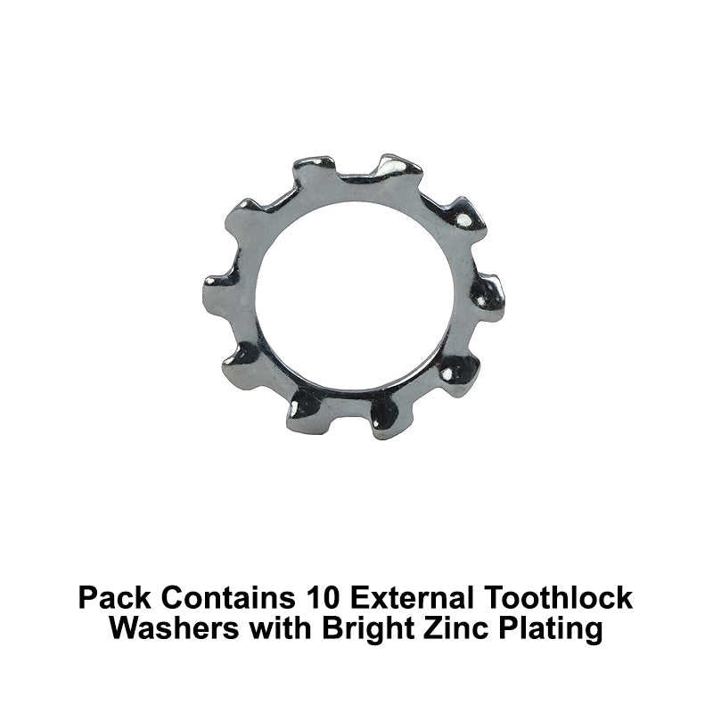 Unifix M20x33x1.4mm External Toothlock Washer DIN 6797A with Bright Zinc Plated Finish