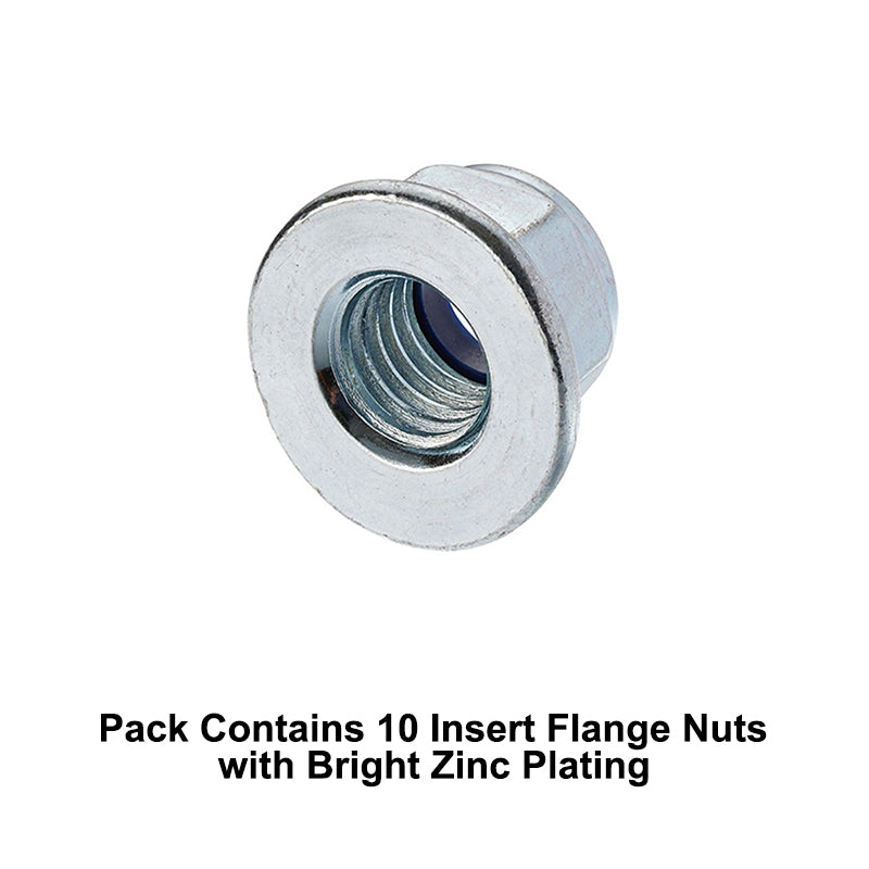 Unifix M12x18 - Class 8 Steel Insert Flange Nut DIN 6926 with 1.75mm Pitch and Bright Zinc Plated Finish