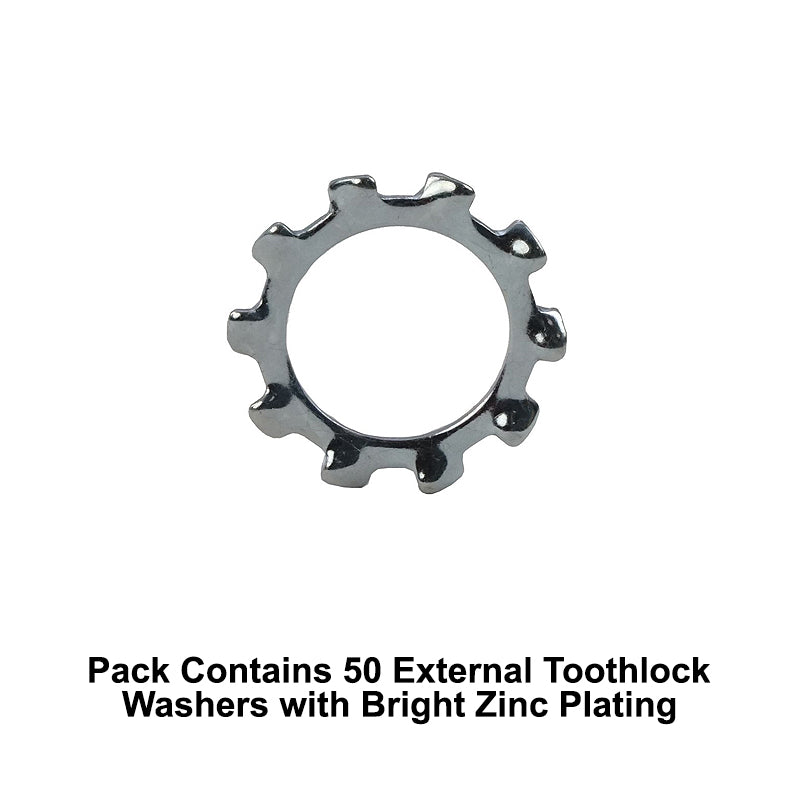 Unifix M8x15x0.8mm External Toothlock Washer DIN 6797A with Bright Zinc Plated Finish