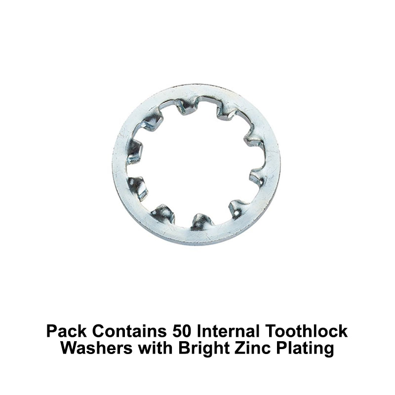 Unifix M8x15x0.8mm Internal Toothlock Washer DIN 6797J with Bright Zinc Plated Finish