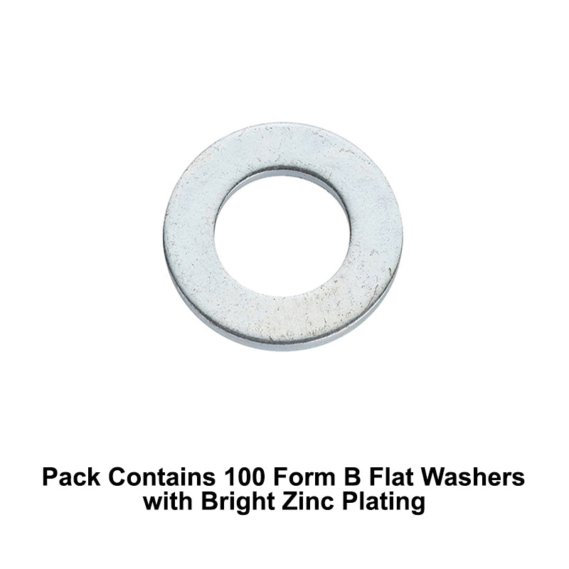 Unifix M8x17x1.1mm Form B Flat Washer BS 4320B with Bright Zinc Plated Finish