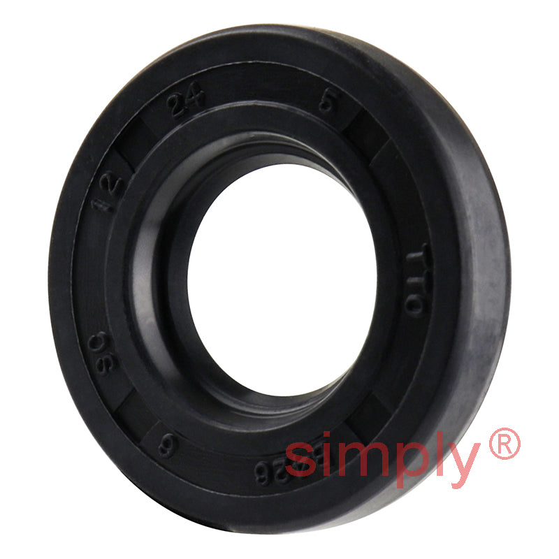 12x24x5mm Nitrile Rubber Single Lip Rotary Shaft Oil Seal SC / R21