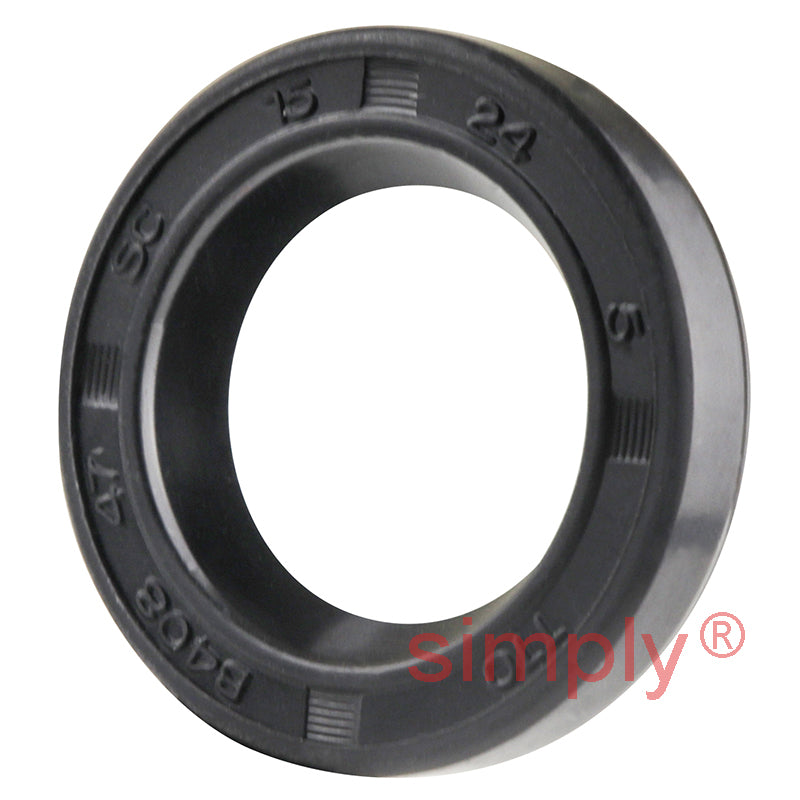 15x24x5mm Nitrile Rubber Single Lip Rotary Shaft Oil Seal SC / R21