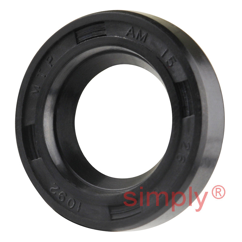15x26x6mm Nitrile Rubber Single Lip Rotary Shaft Oil Seal with Garter Spring SC / R21