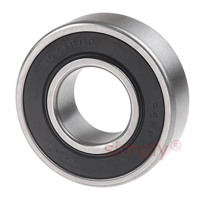 Major Branded 1623RS Open Type with 1 Rubber Seal Deep Groove Ball Bearing 0.625x1.375x0.4375 inch