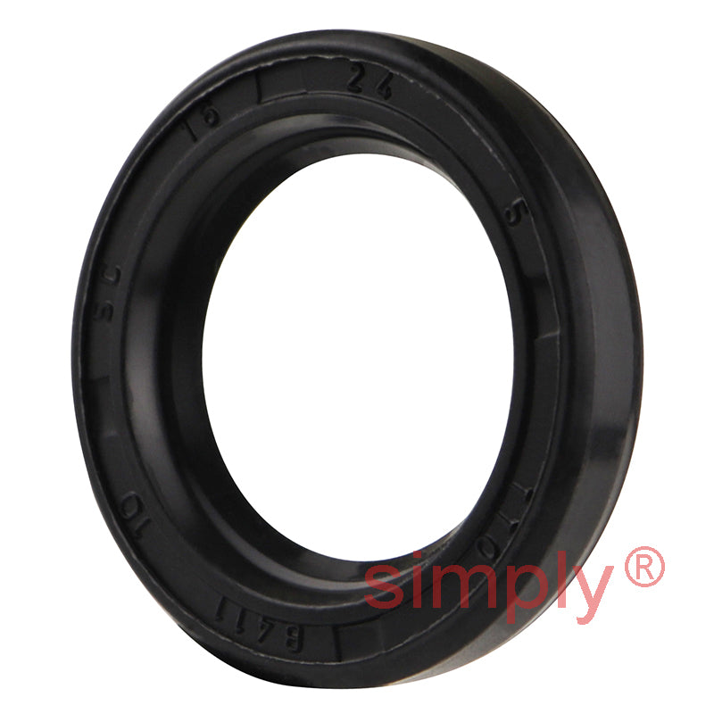 16x24x5mm Nitrile Rubber Single Lip Rotary Shaft Oil Seal SC / R21