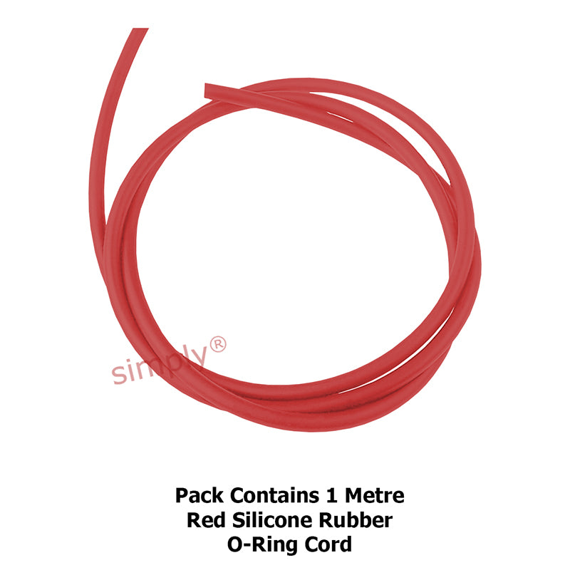 5mm Section RED SILICONE 60 Shore O-Ring Cord
