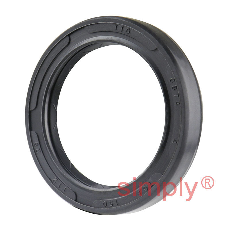 1.12x2x0.25 inch Nitrile Rubber Double Lip Rotary Shaft Oil Seal with Garter Spring R23 / TC Style