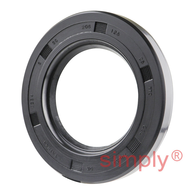 1.25x2.06x0.25 inch Nitrile Rubber Single Lip Rotary Shaft Oil Seal with Garter Spring R21 / SC