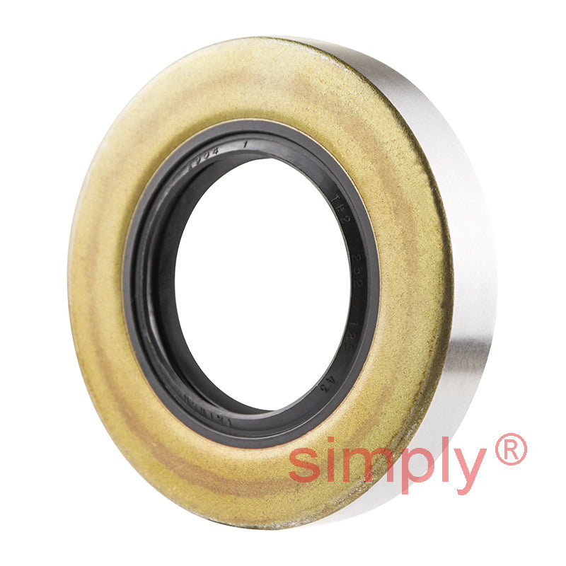 1.25x2.32x0.43 inch Metal Cased Nitrile Rubber Double Lip Rotary Shaft Oil Seal with Garter Spring R23 / TC Style