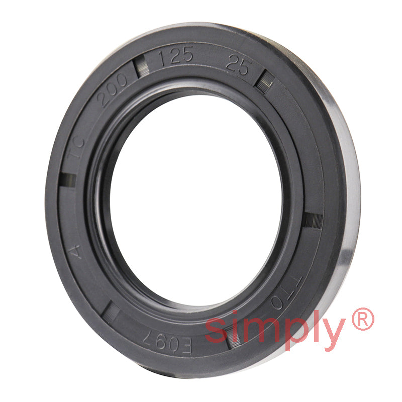 1.25x2x0.25 inch Nitrile Rubber Double Lip Rotary Shaft Oil Seal with Garter Spring R23 / TC Style