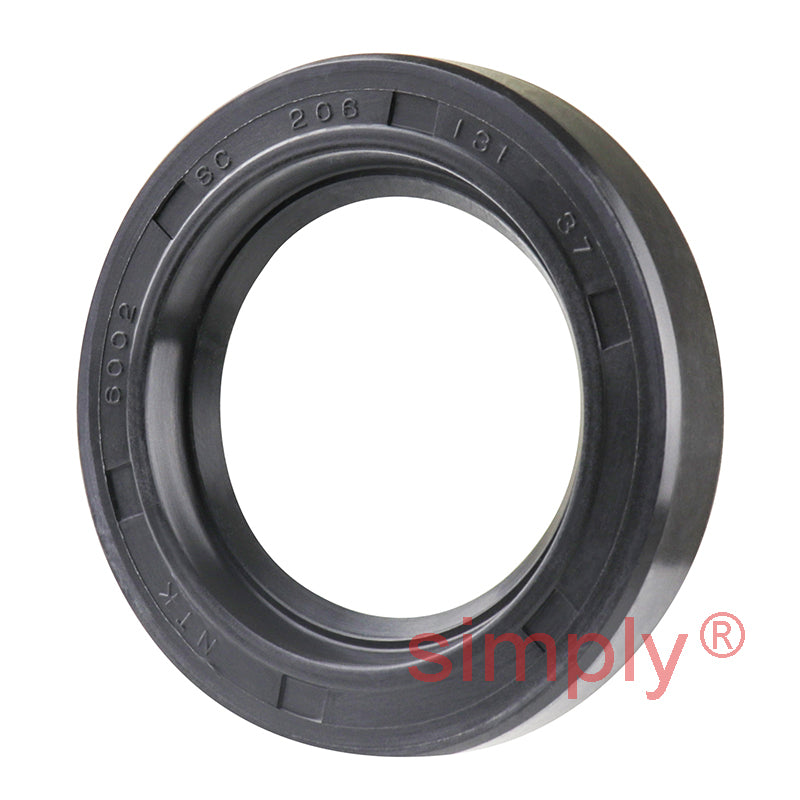 1.31x2.06x0.37 inch Nitrile Rubber Single Lip Rotary Shaft Oil Seal with Garter Spring R21 / SC