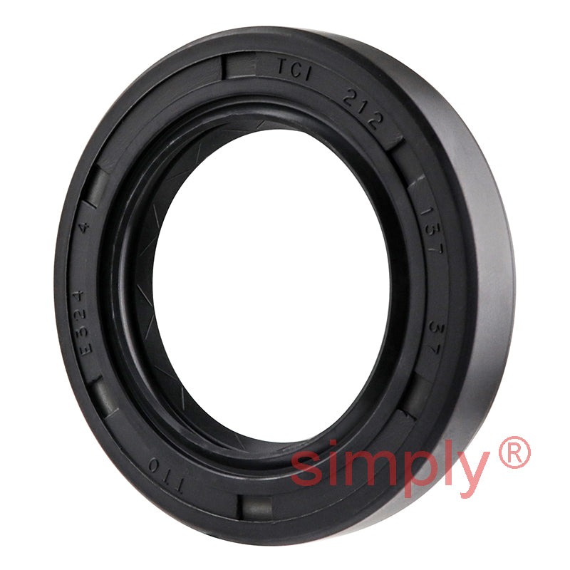 1.37x2.12x0.37 inch Nitrile Rubber Double Lip Rotary Shaft Oil Seal with Garter Spring R23 / TC Style